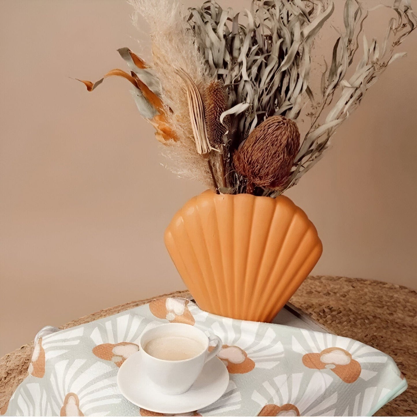 Colorful Seashell Vase