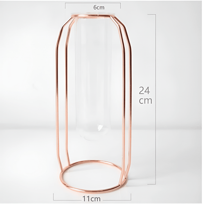  Geometric Floating Iron and Glass Propagation Vase