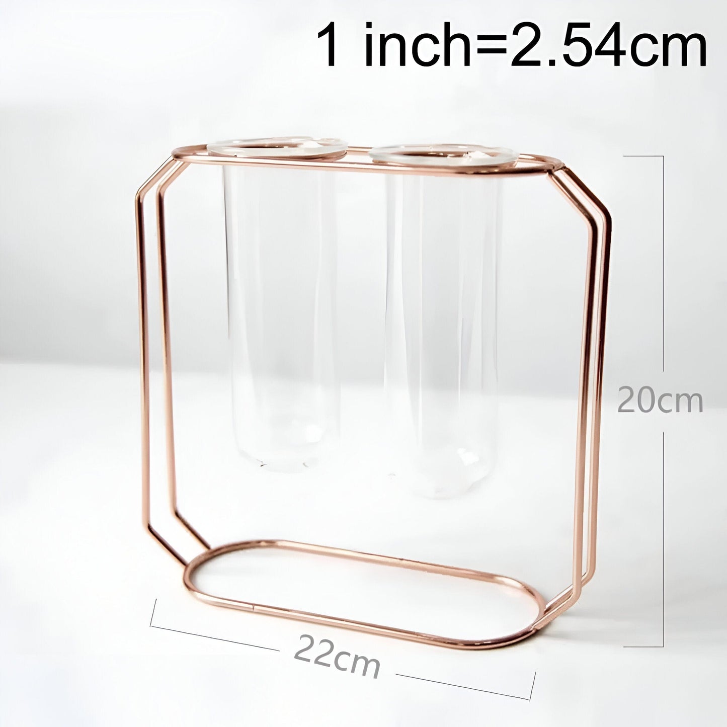  Geometric Floating Iron and Glass Propagation Vase