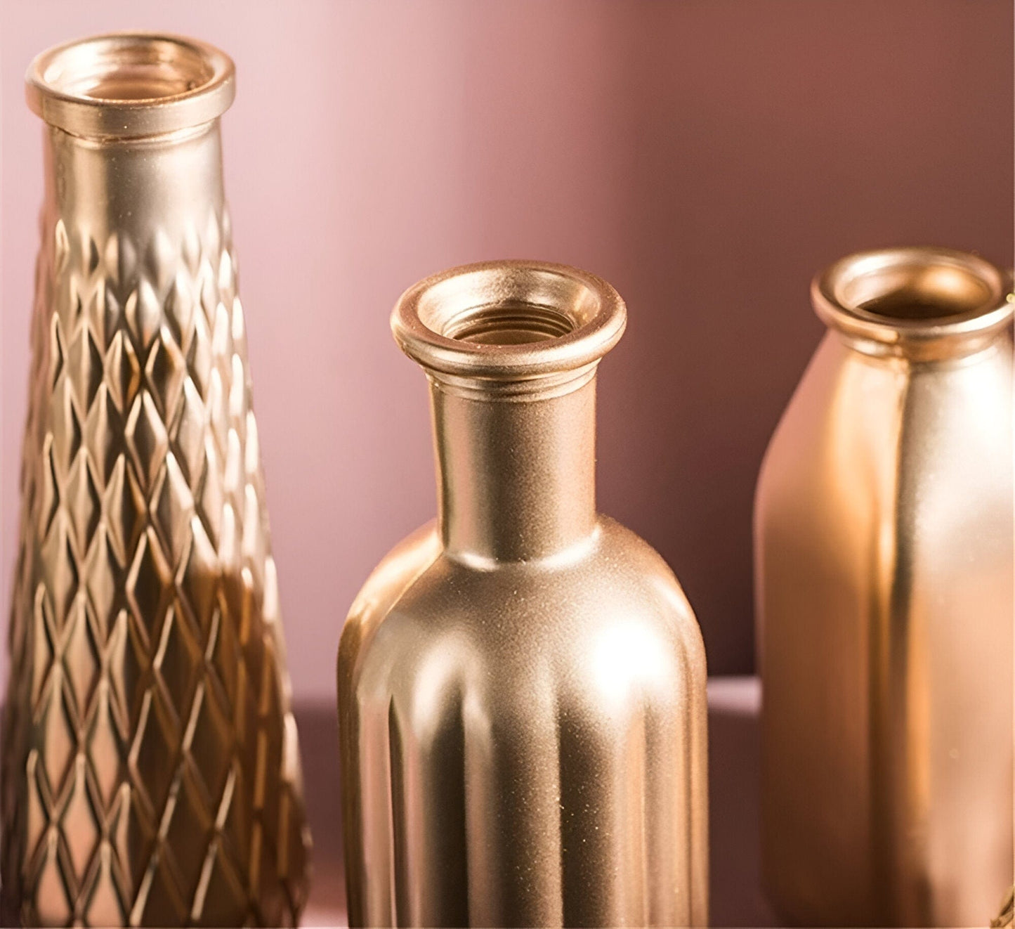 Elegant Gold Tabletop Vases