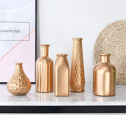 Elegant Gold Tabletop Vases