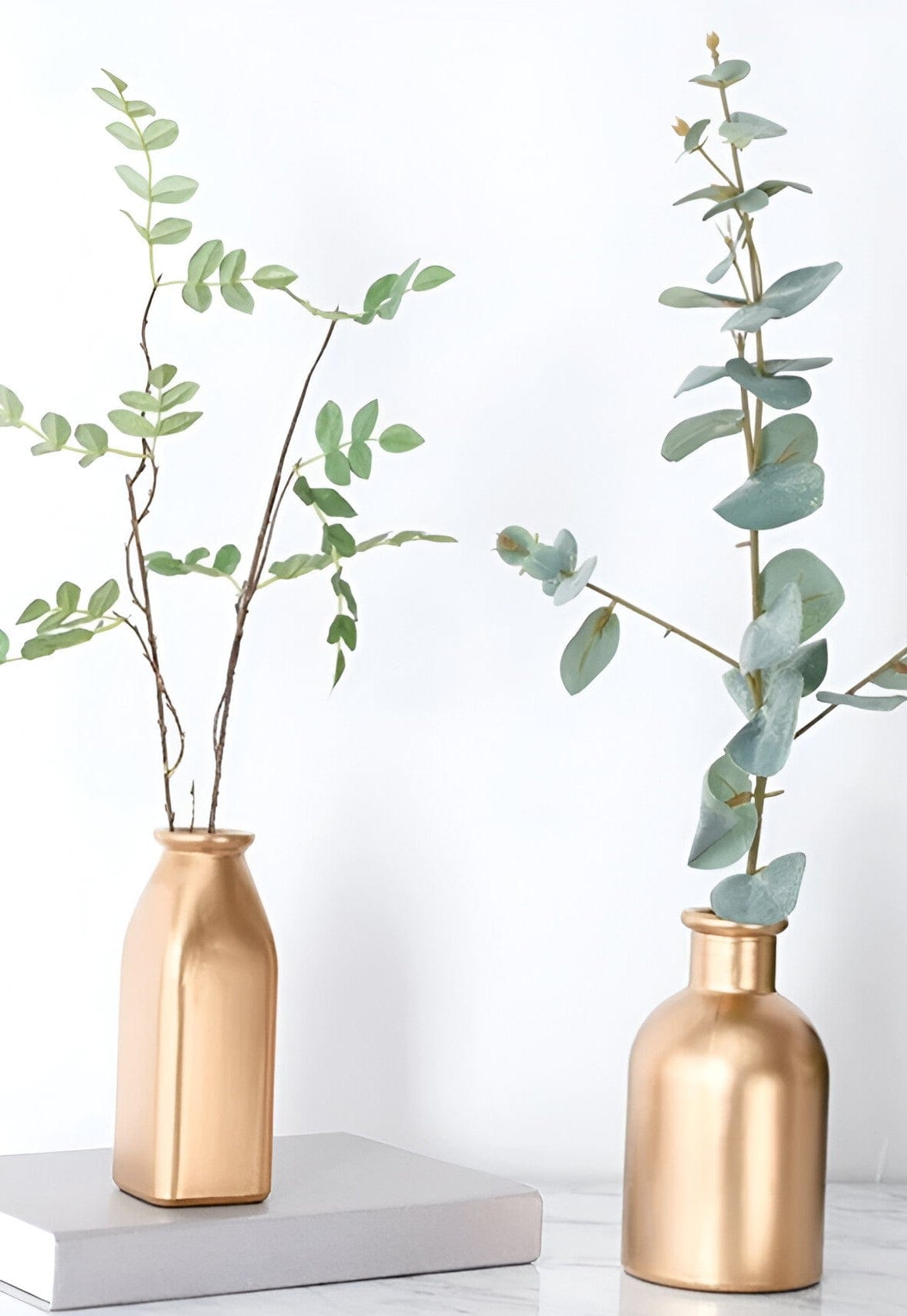 Elegant Gold Tabletop Vases