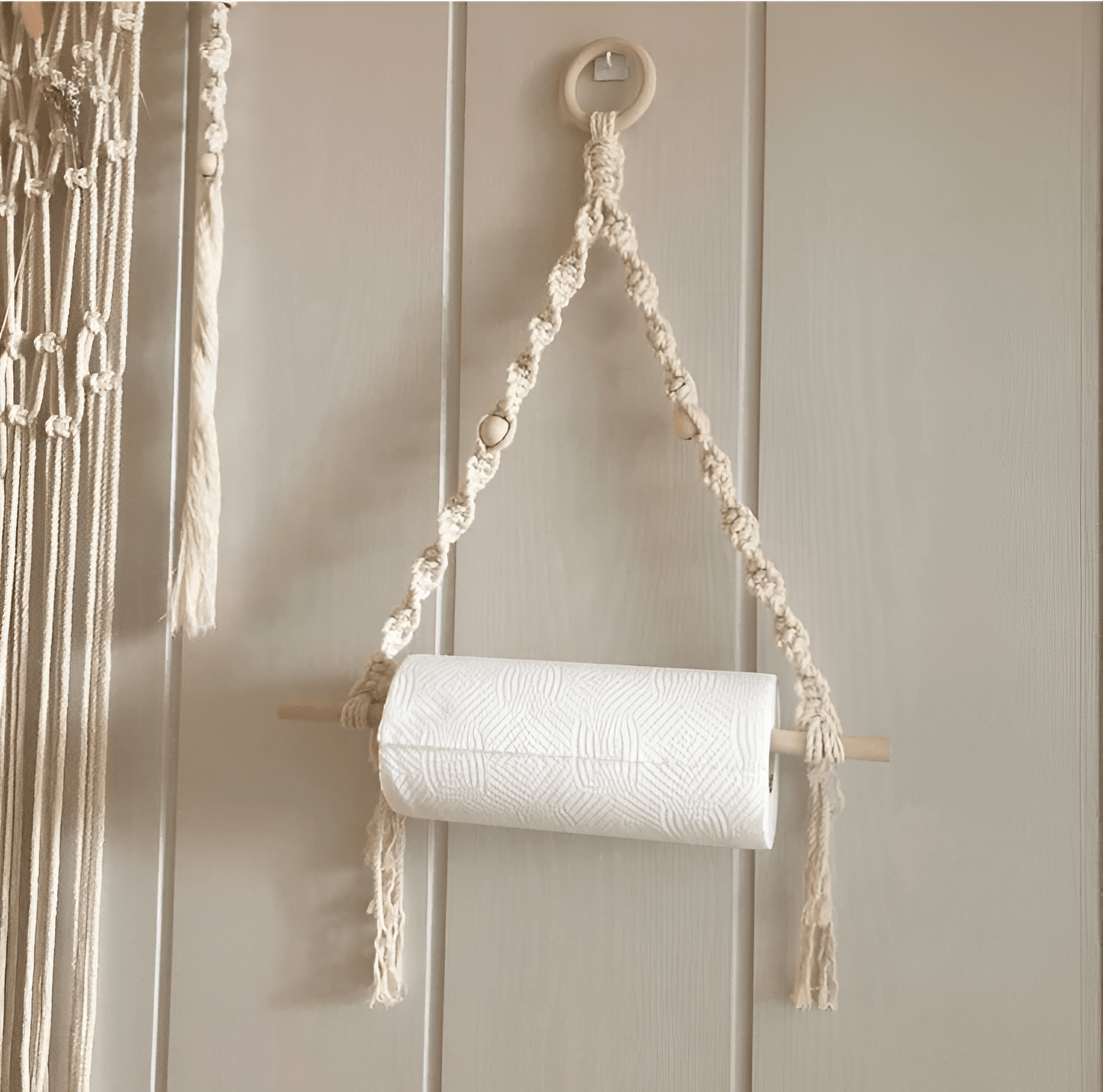 Macramé Paper Towel Holder