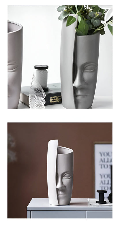 Face Art Vase