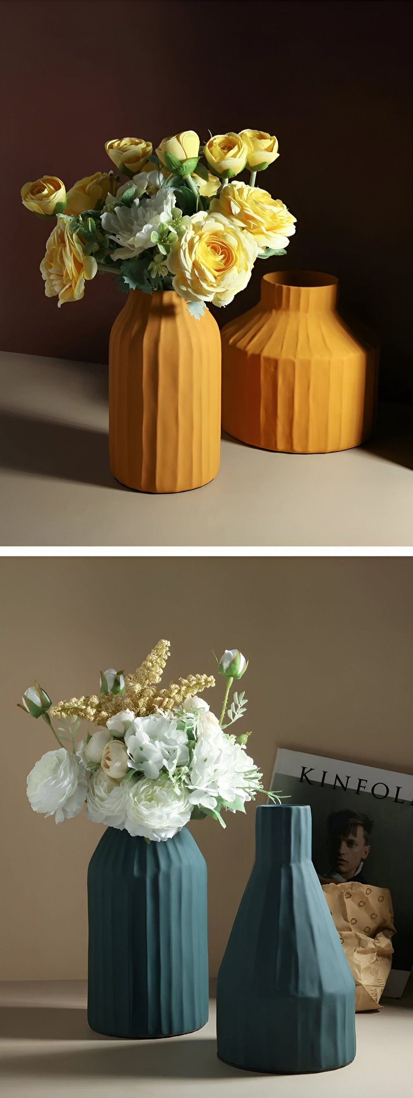 Isabel Textured Ceramic Vases