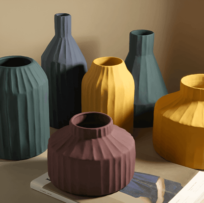 Isabel Textured Ceramic Vases