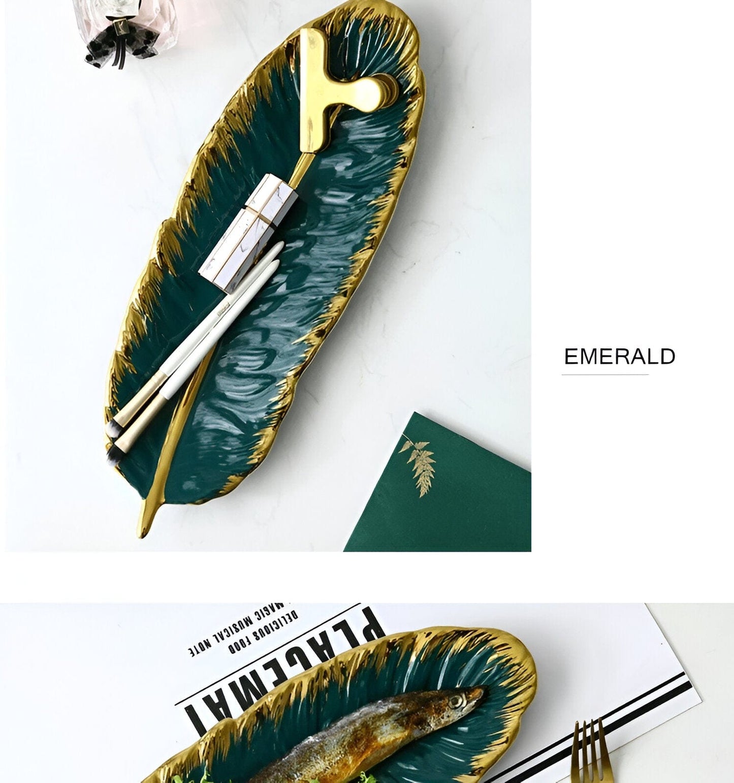 Ceramic Banana Leaf Trays