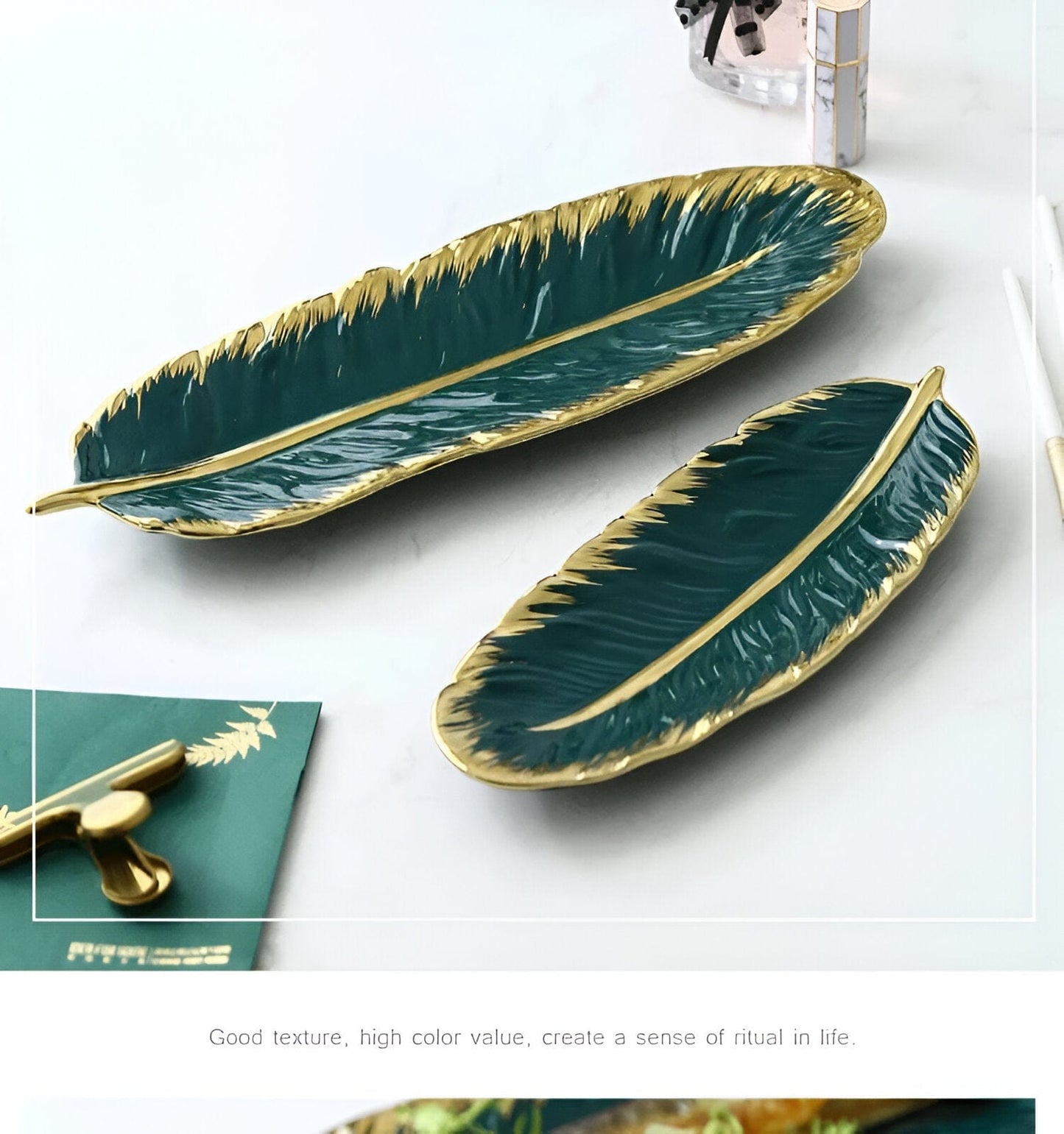 Ceramic Banana Leaf Trays