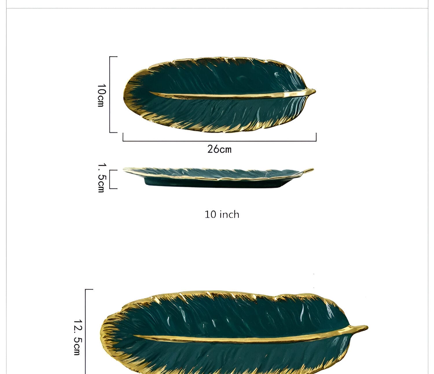 Ceramic Banana Leaf Trays