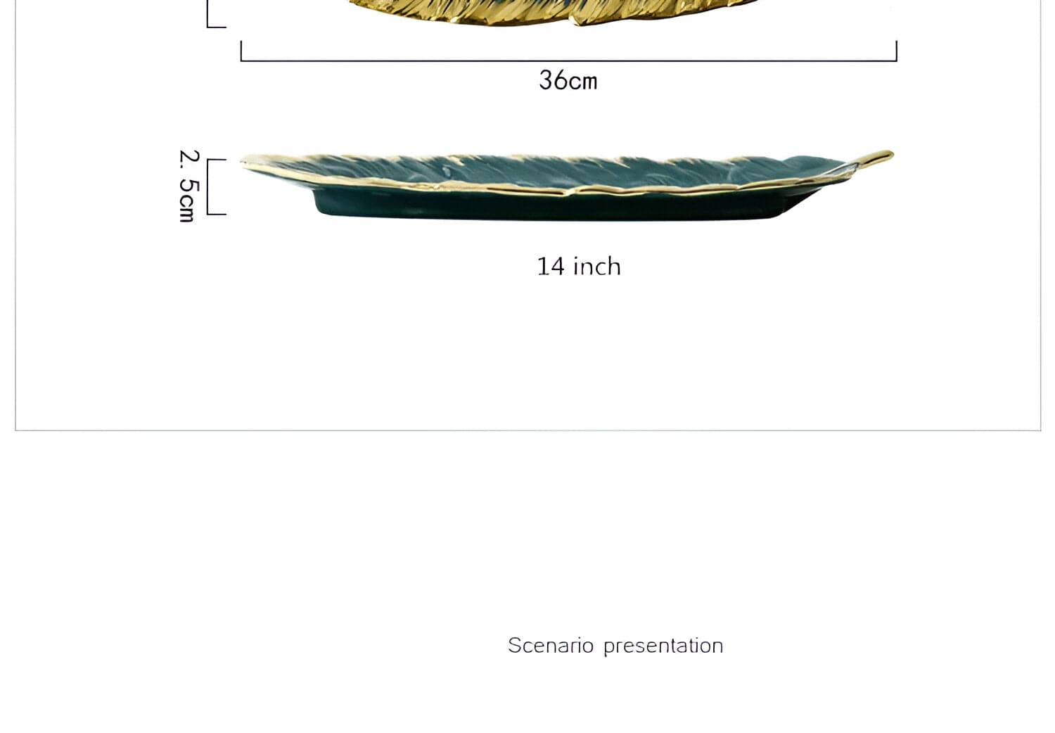 Ceramic Banana Leaf Trays