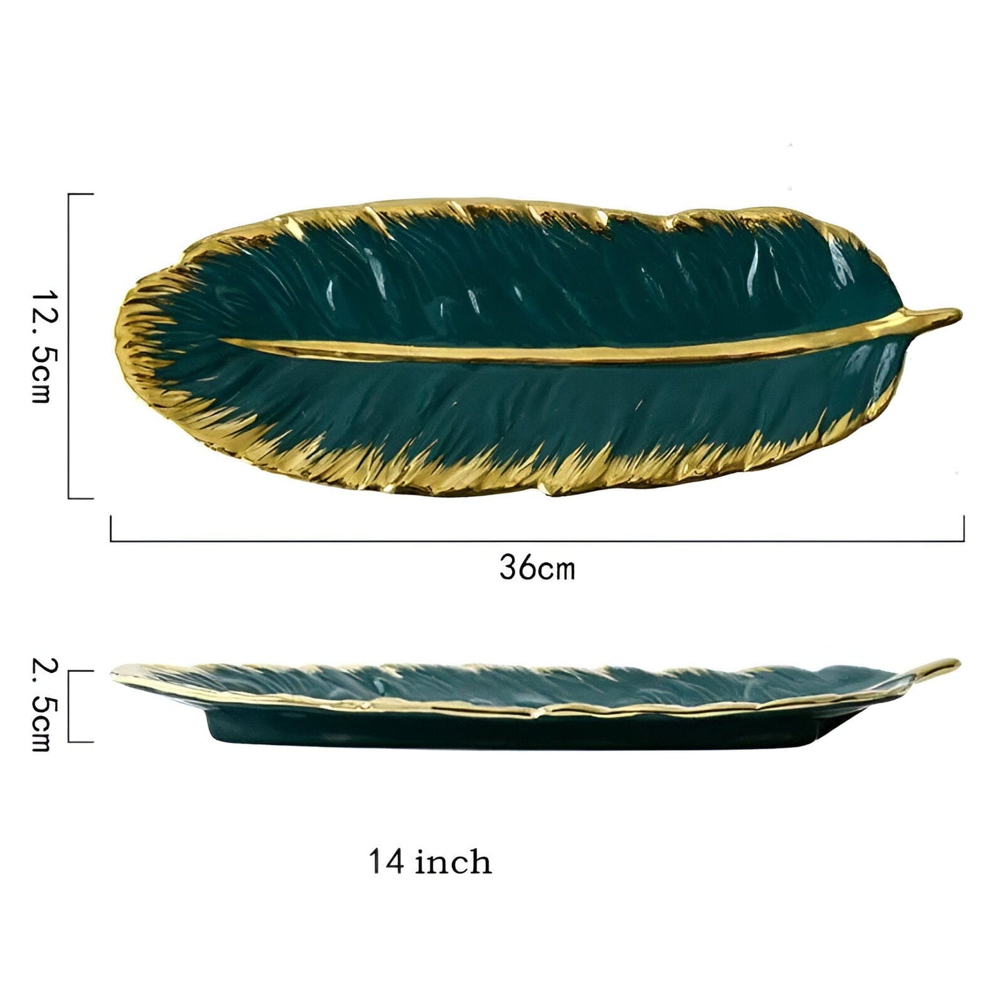 Ceramic Banana Leaf Trays