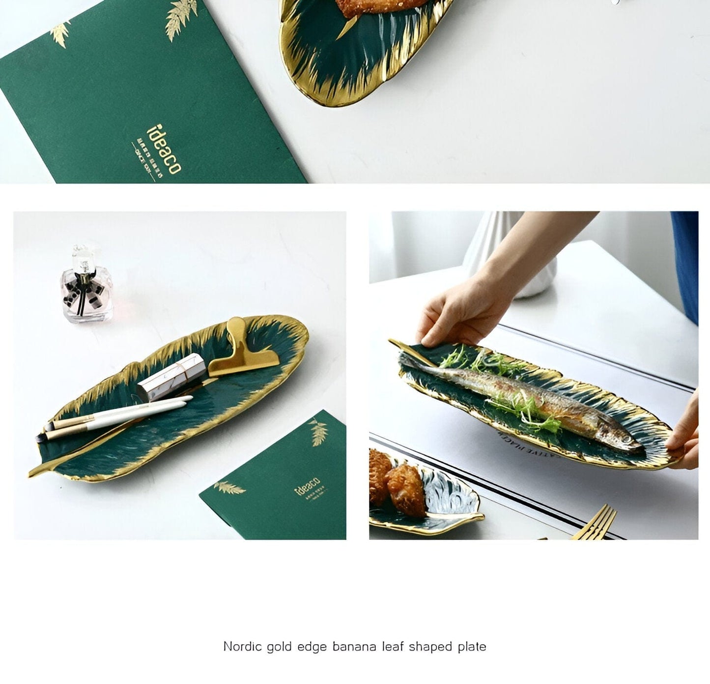 Ceramic Banana Leaf Trays