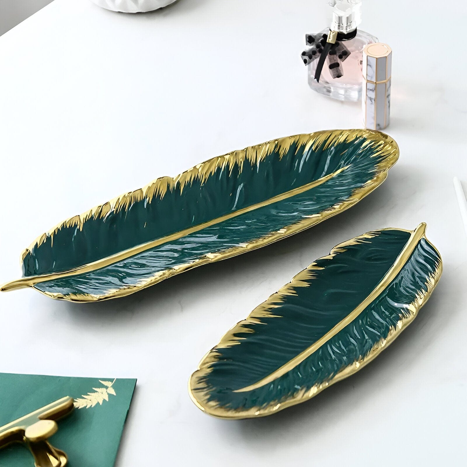 Ceramic Banana Leaf Trays