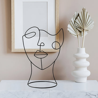 MIodern Iron Abstract Silhouette Sculpture