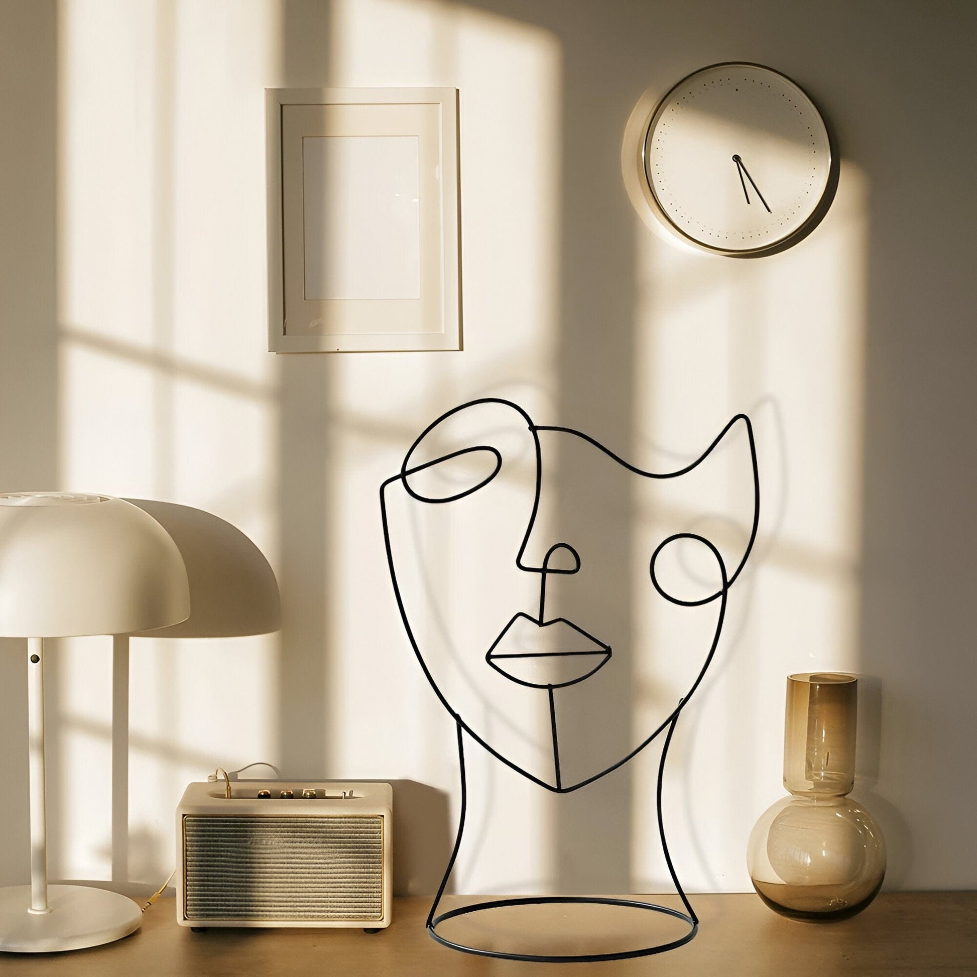 MIodern Iron Abstract Silhouette Sculpture