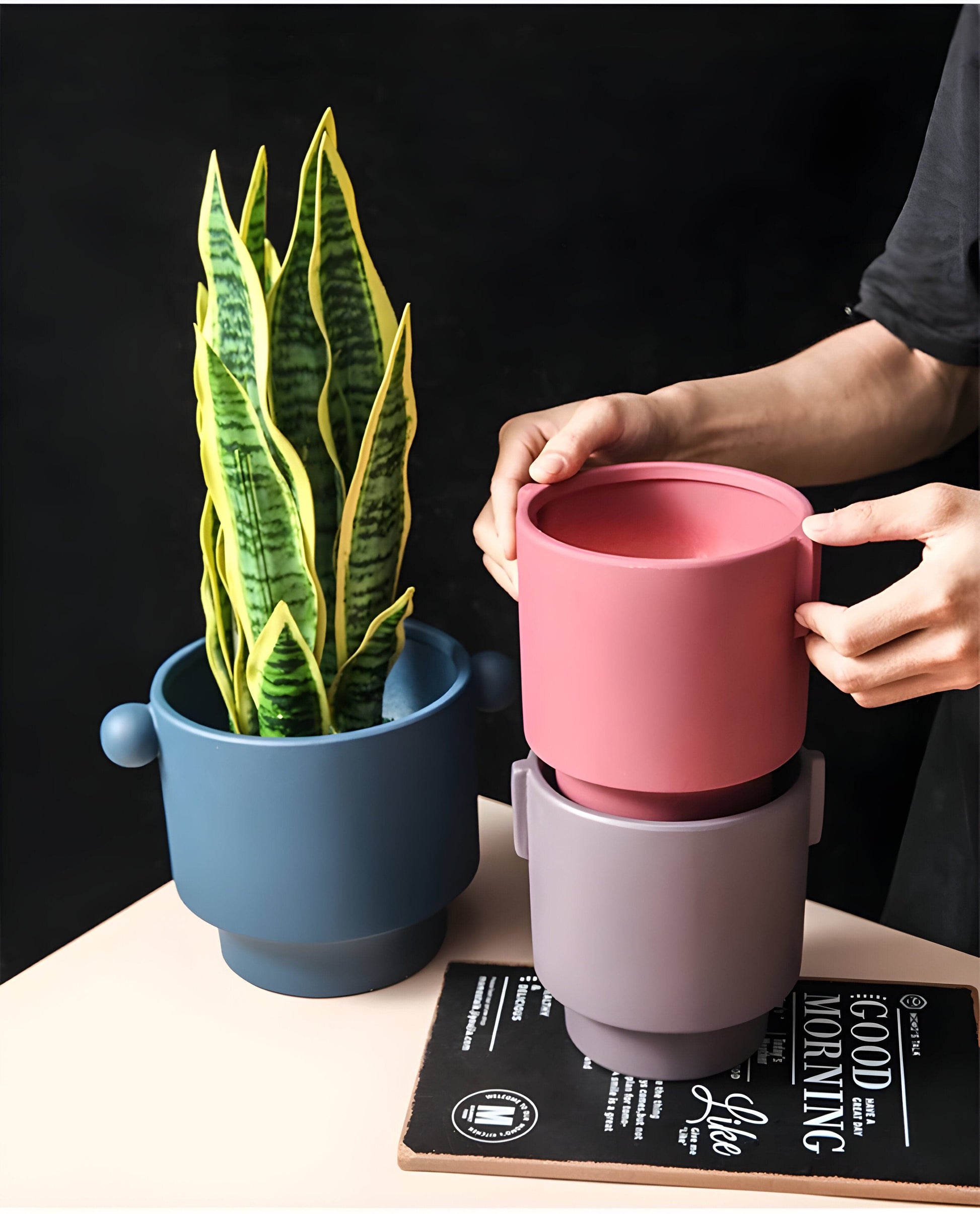 Abstract Ceramic Planters