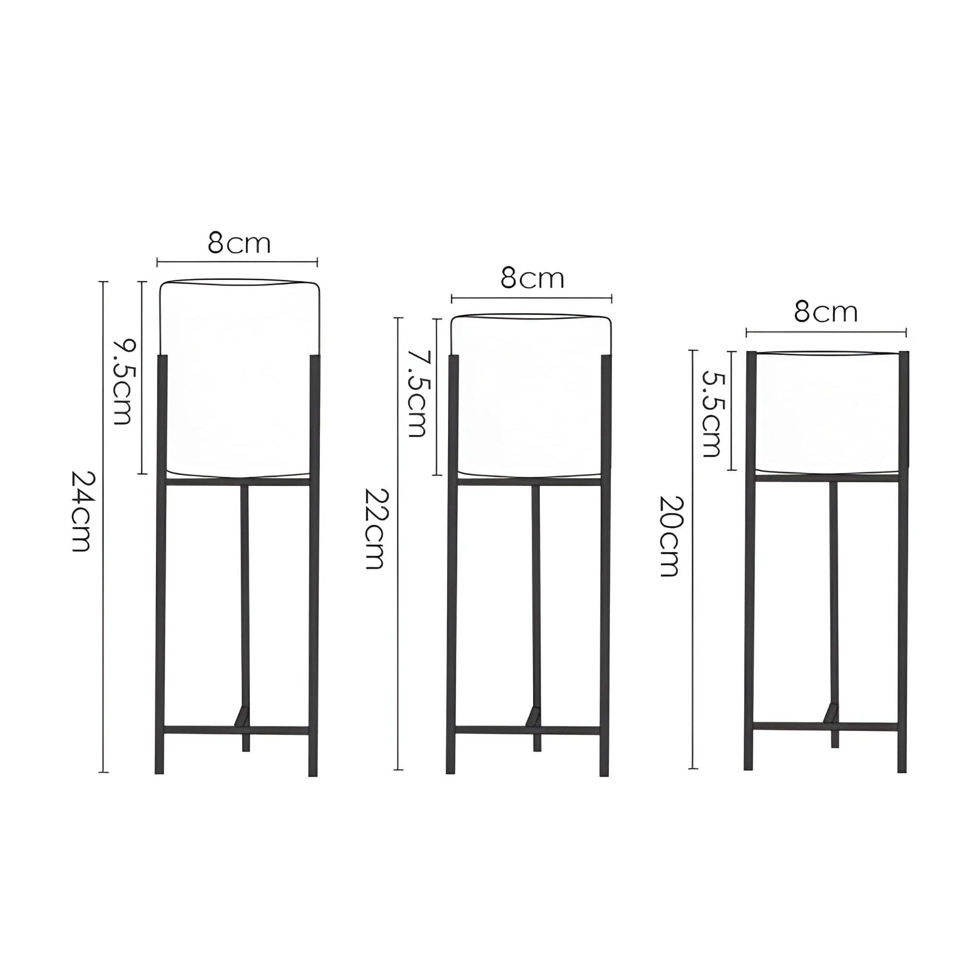 Ceramic Planter with Iron Stand