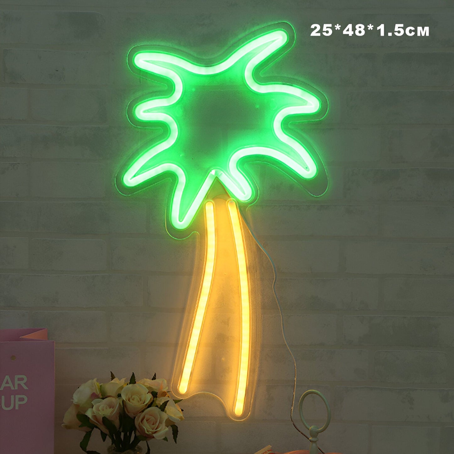 Palin Tree Neon Wall Art