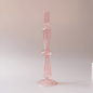  Pink Glass Taper Candle Holder & Vase Collection