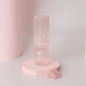  Pink Glass Taper Candle Holder & Vase Collection