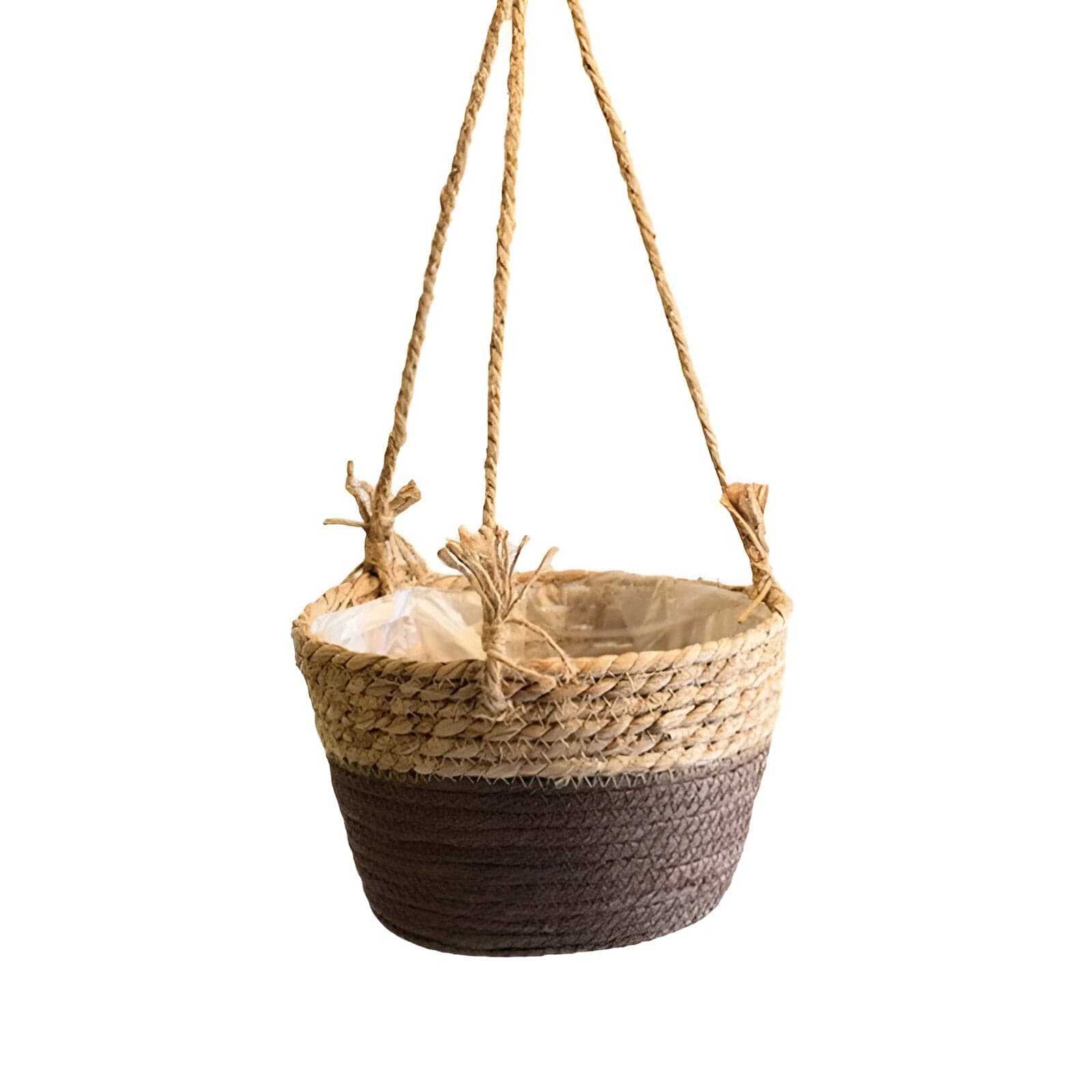 Woven Jute Rope Hanging Planter Basket