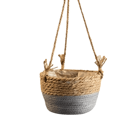 Woven Jute Rope Hanging Planter Basket