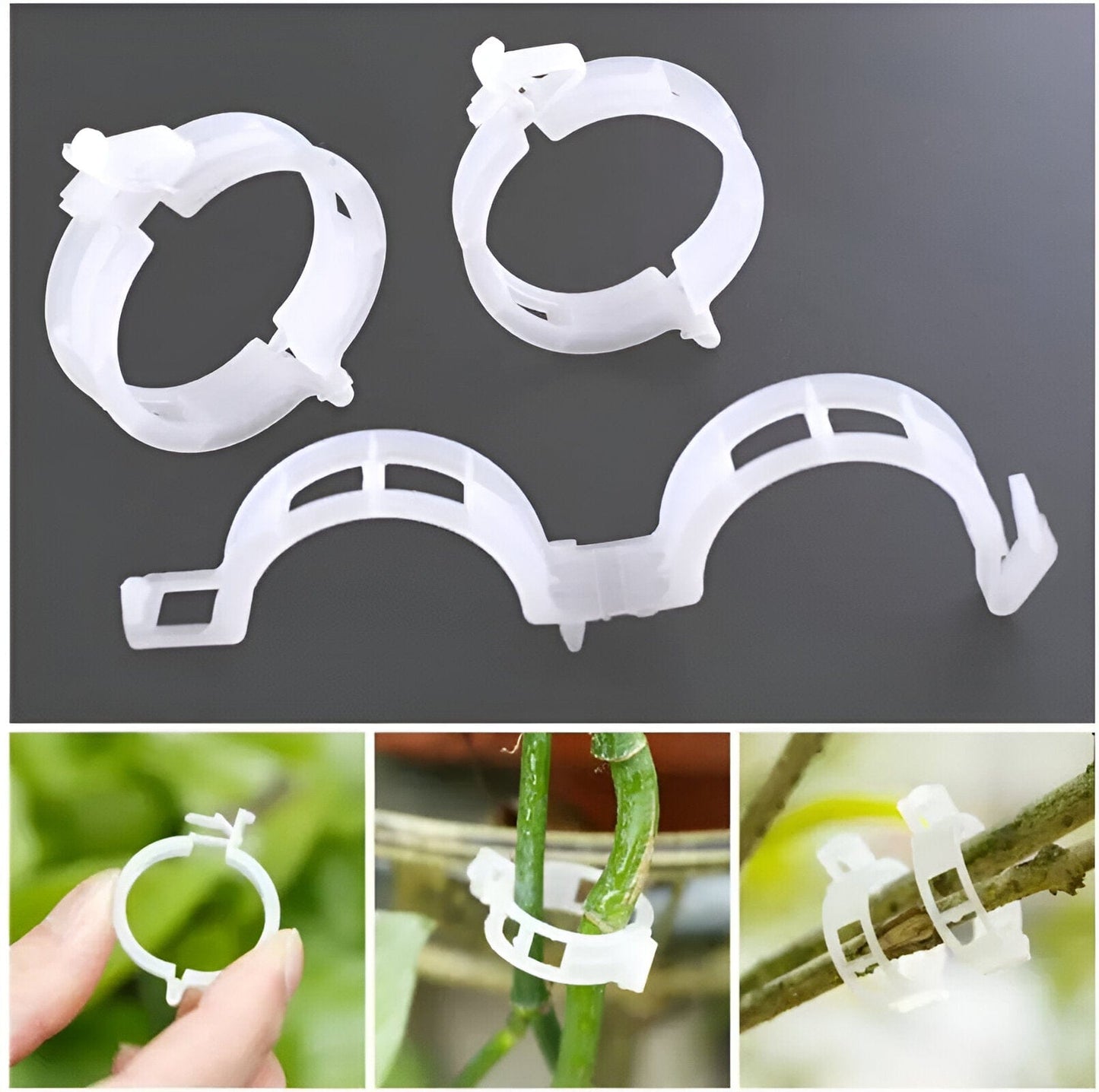 Plant Stalk Support Mounting Clip Set