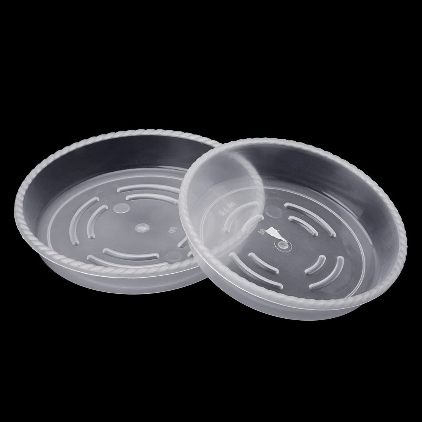 10-Piece Clear Plastic Planter Saucer Set