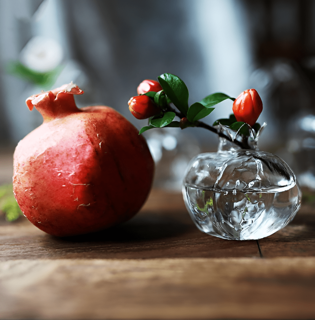 Pomegranate Glass Hydroponic Propagation Vase