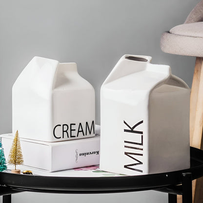 Cream Milk Vases