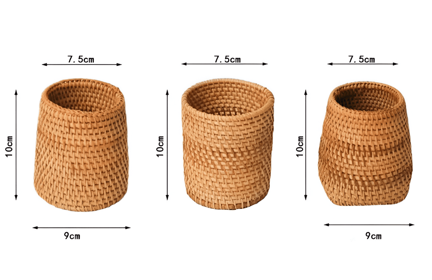 Hand-Woven Wicker Storage Container Basket