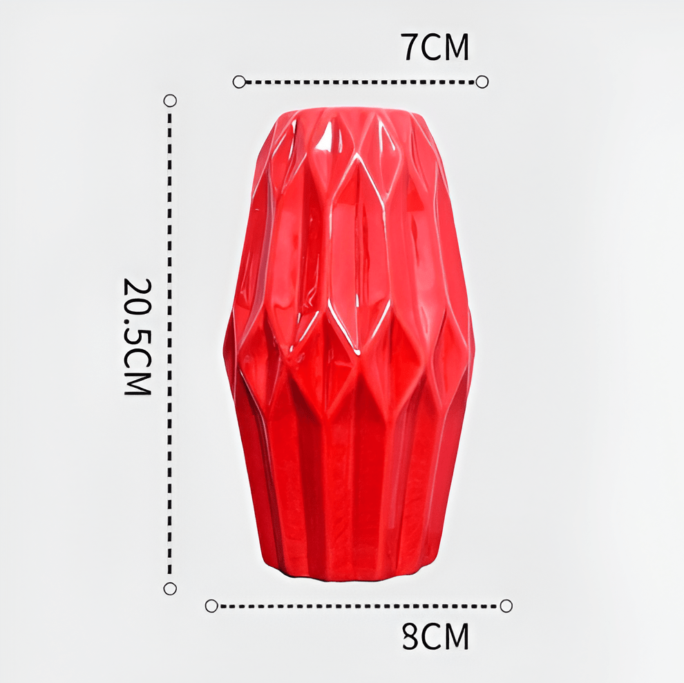 Eye Catching Curved Red Vases