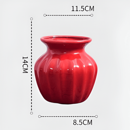 Eye Catching Curved Red Vases