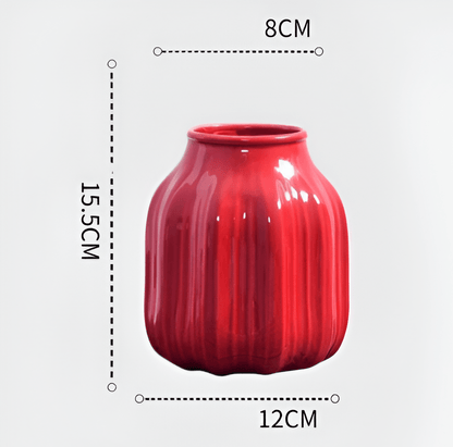 Eye Catching Curved Red Vases