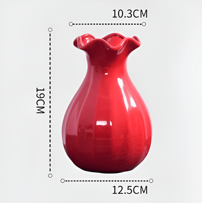 Eye Catching Curved Red Vases