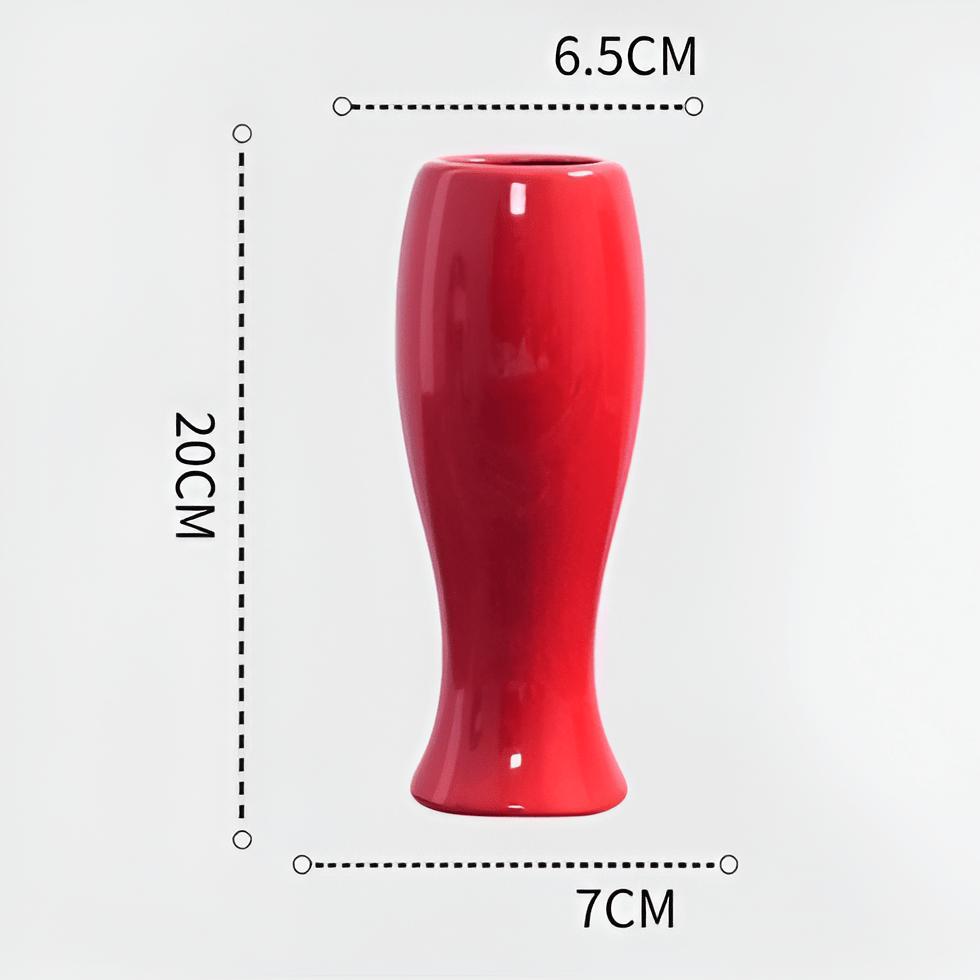 Eye Catching Curved Red Vases