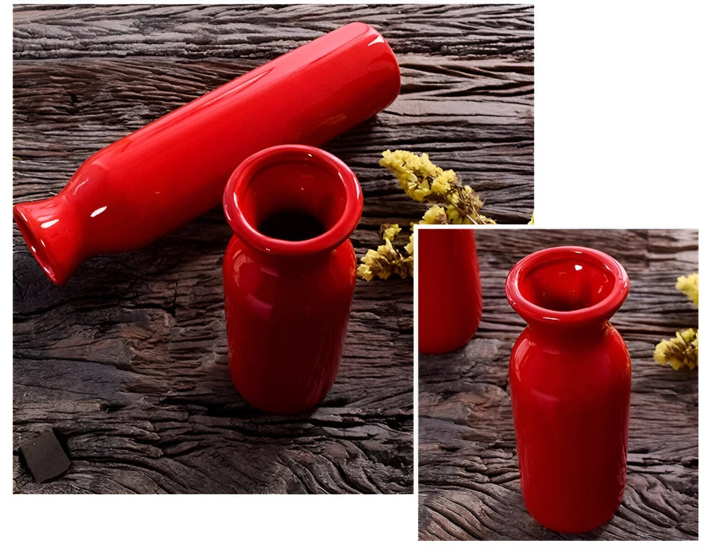 Eye Catching Curved Red Vases