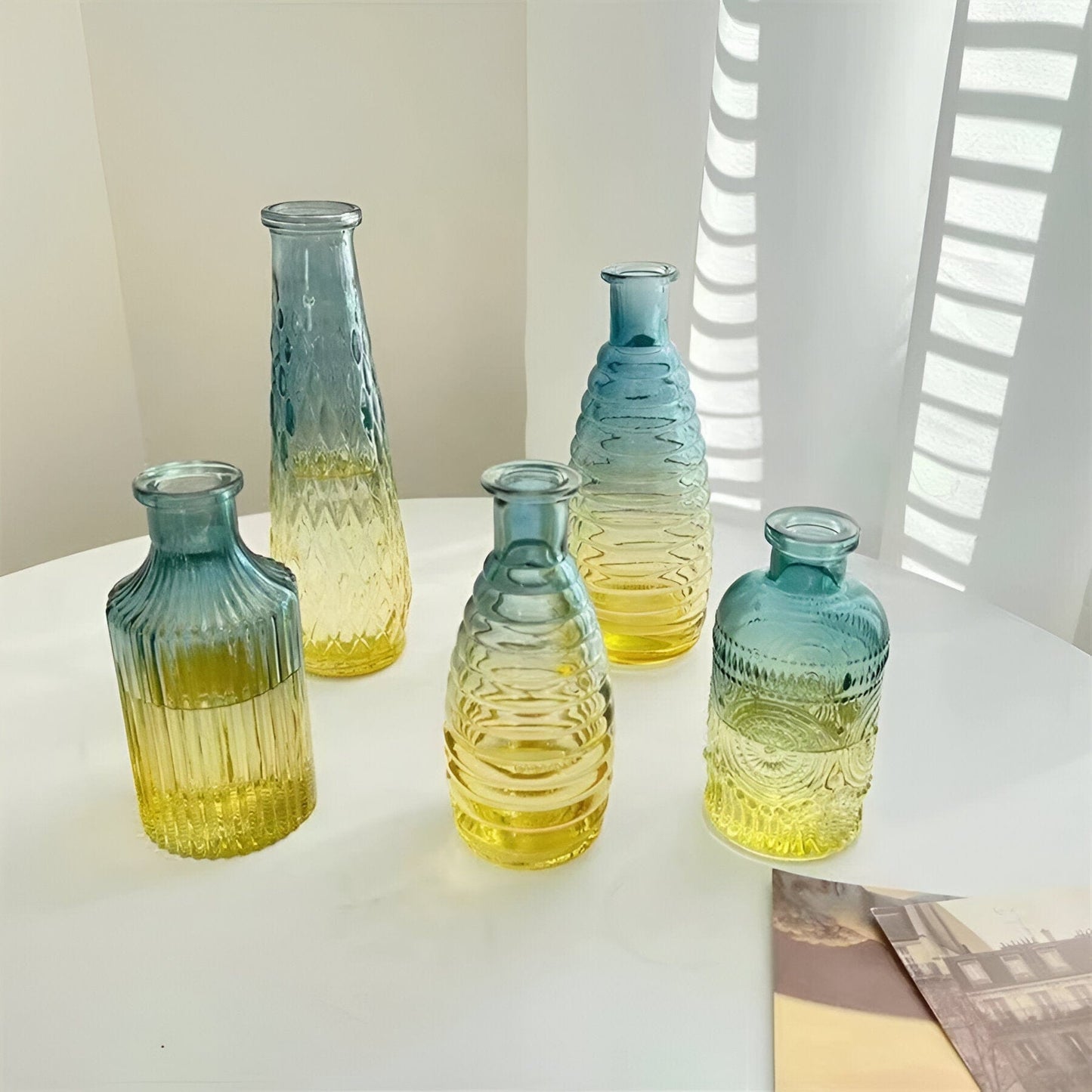  Ombré Glass Bottle Vases