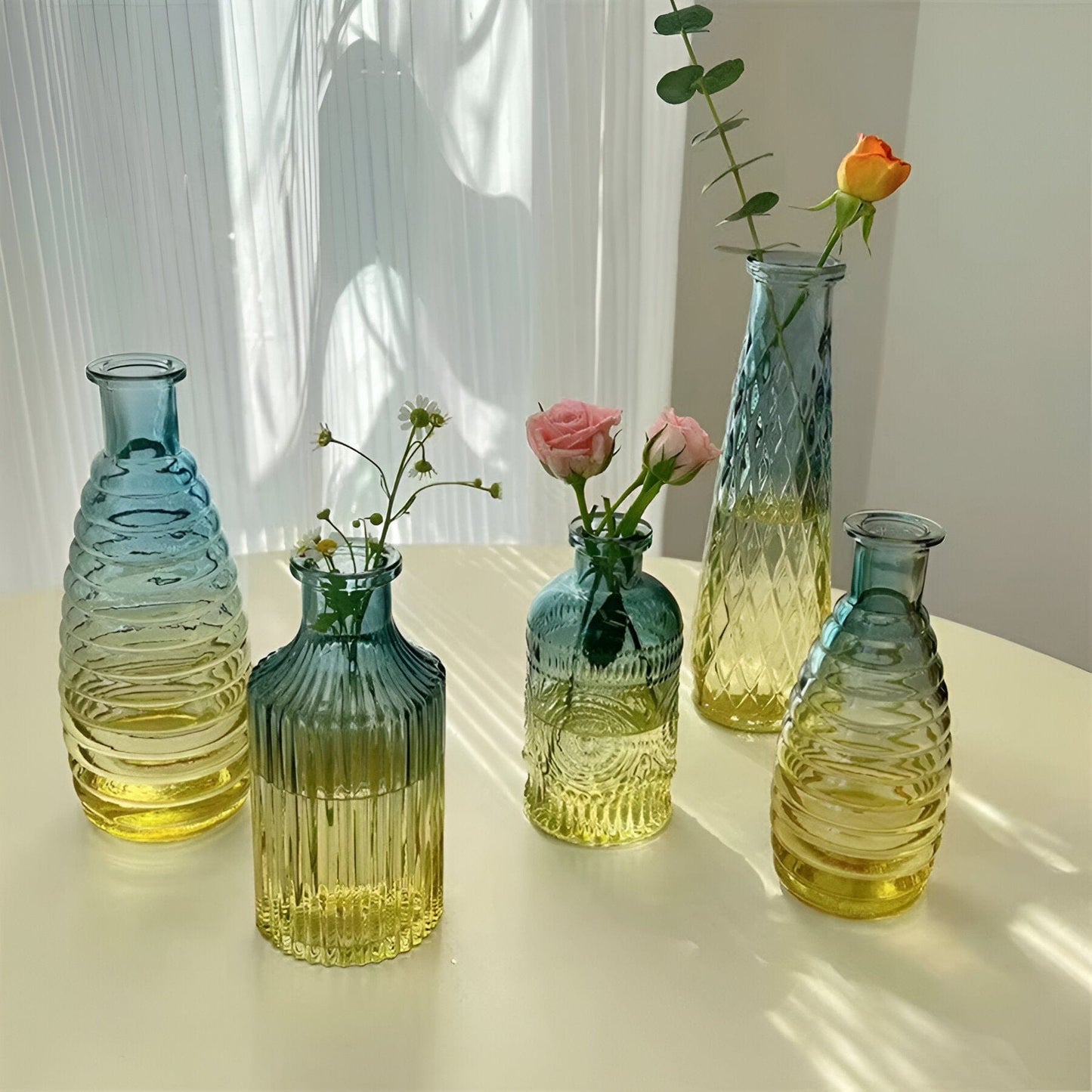  Ombré Glass Bottle Vases