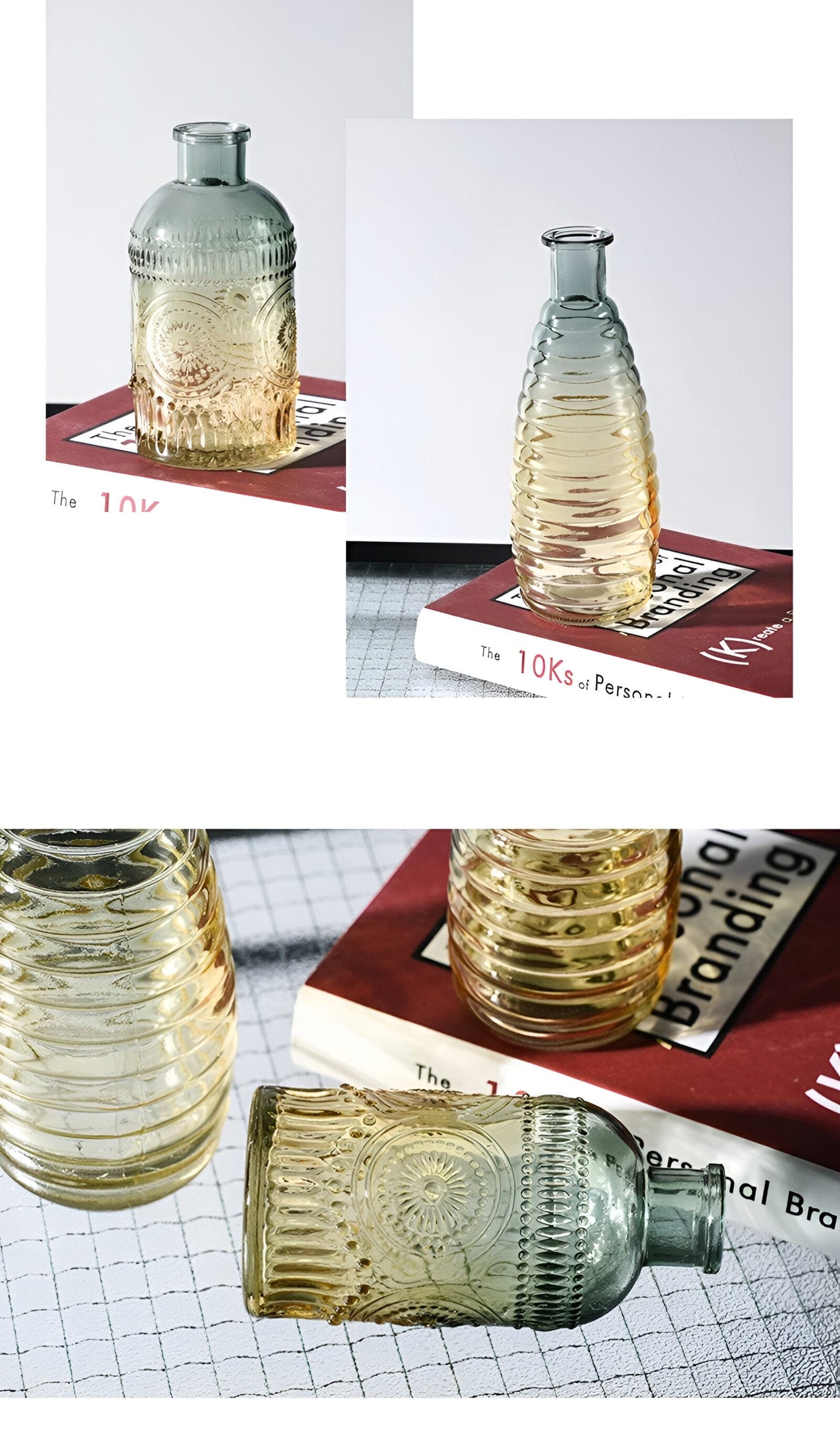  Ombré Glass Bottle Vases