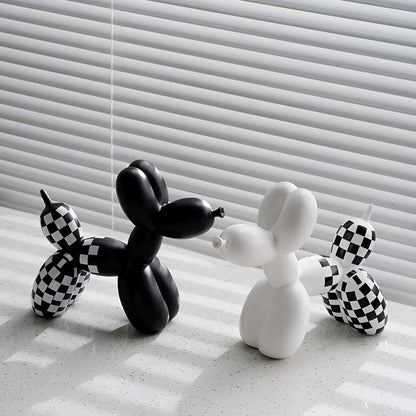 Checkered Balloon Animal Dogs