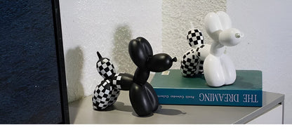 Checkered Balloon Animal Dogs