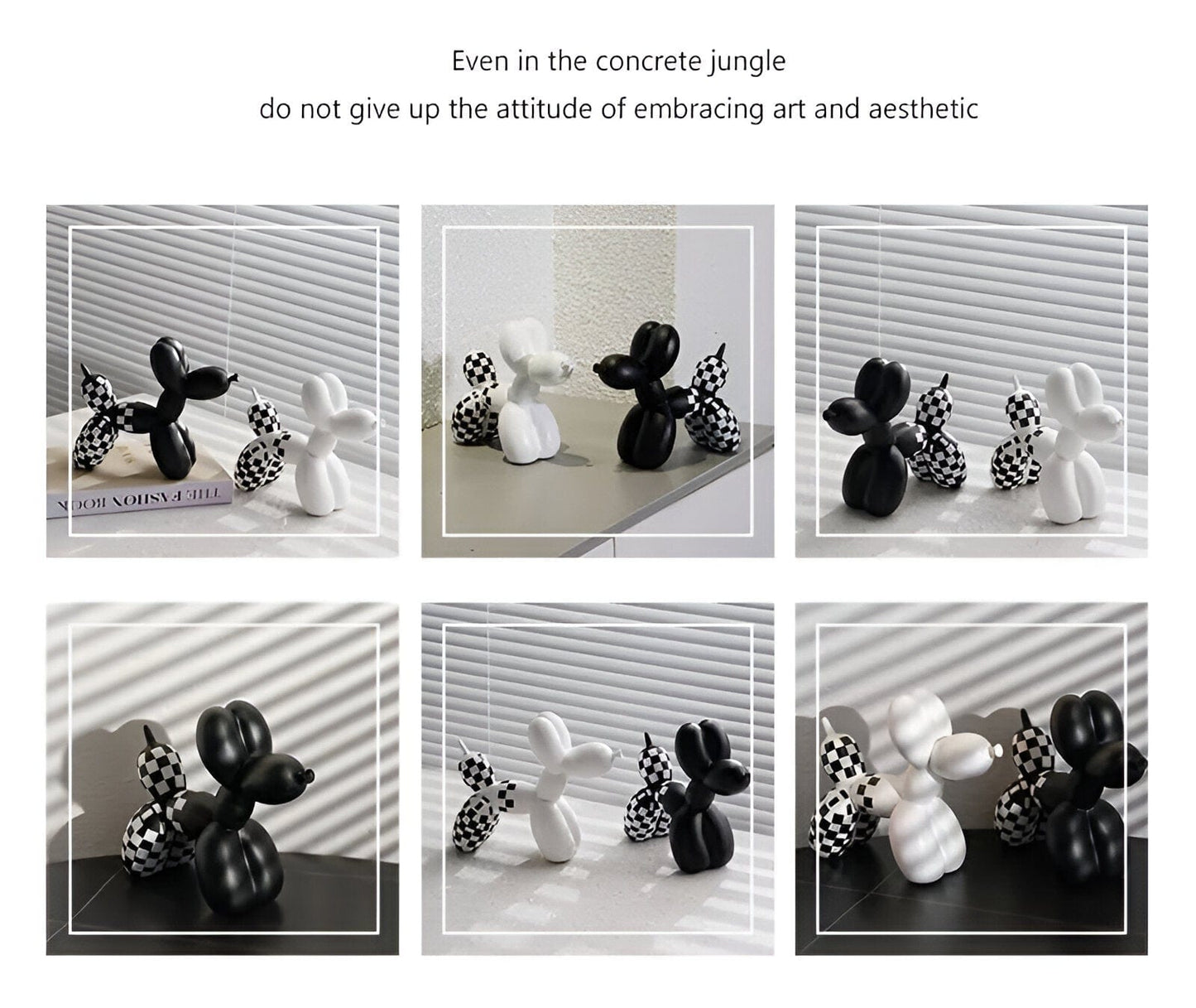 Checkered Balloon Animal Dogs