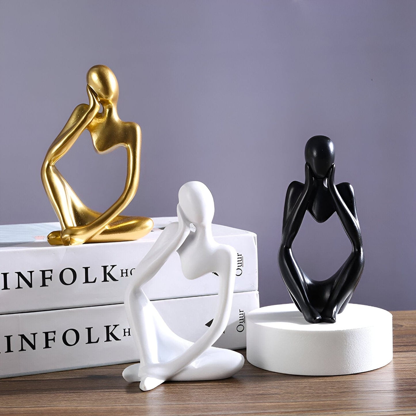 Abstract Thinker Figurine Sculpture