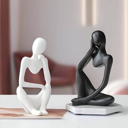 Abstract Thinker Figurine Sculpture