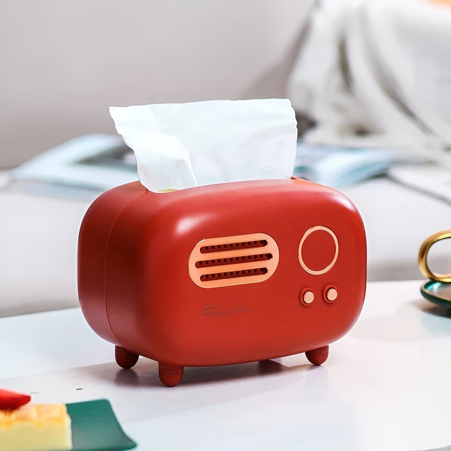 Vintage Radio Tissue Box Cover