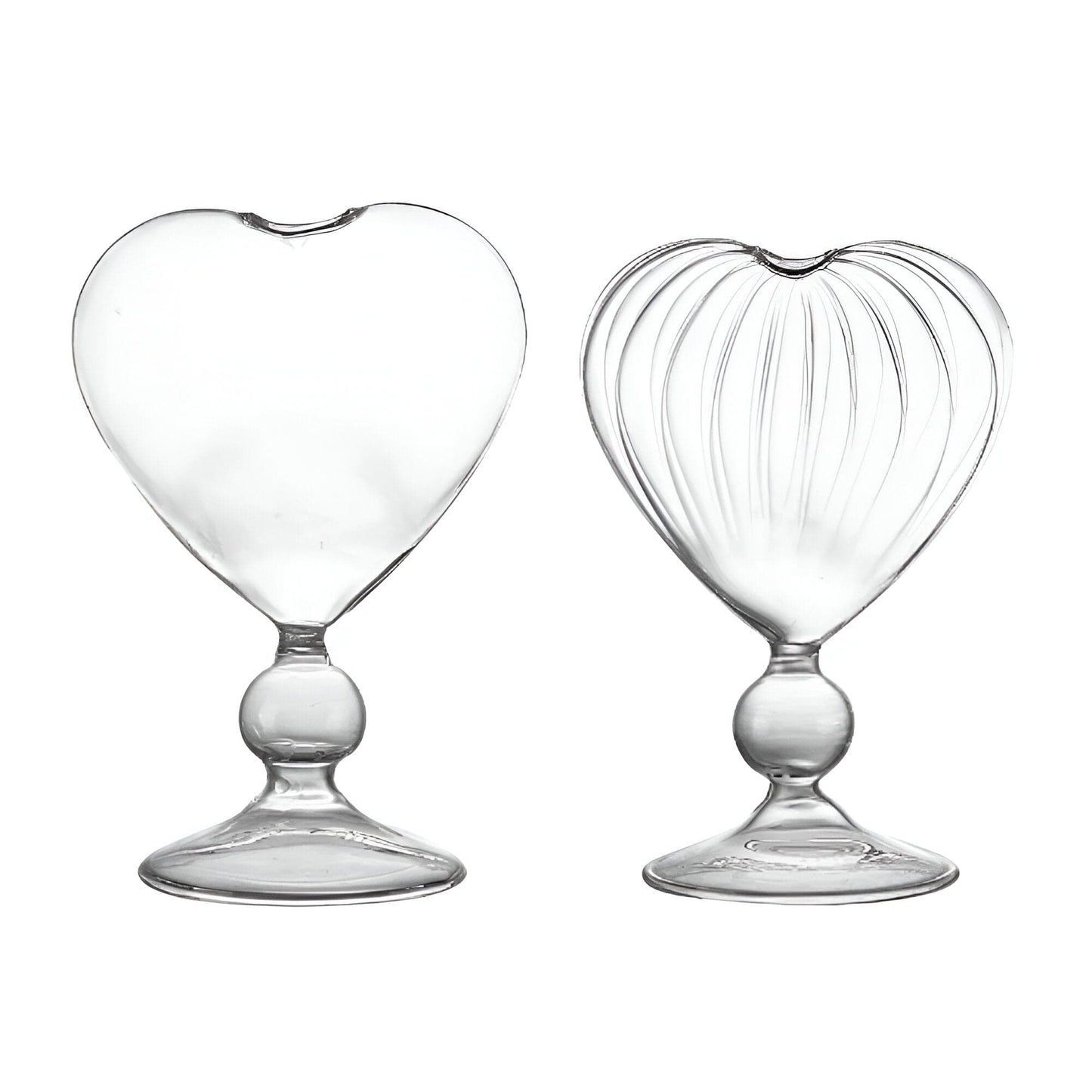 Heart Shaped Glass Mug Set