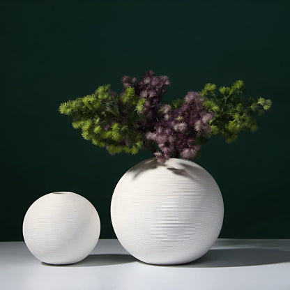 White Ball Shape Vase Collection