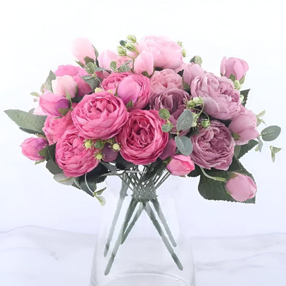 Silk Faux Peonies Artificial Flowers