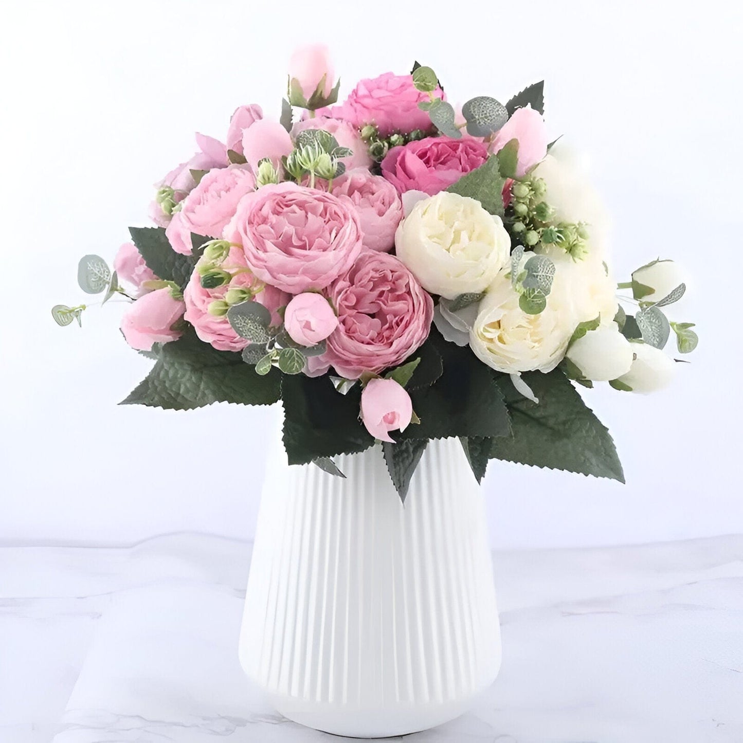 Silk Faux Peonies Artificial Flowers